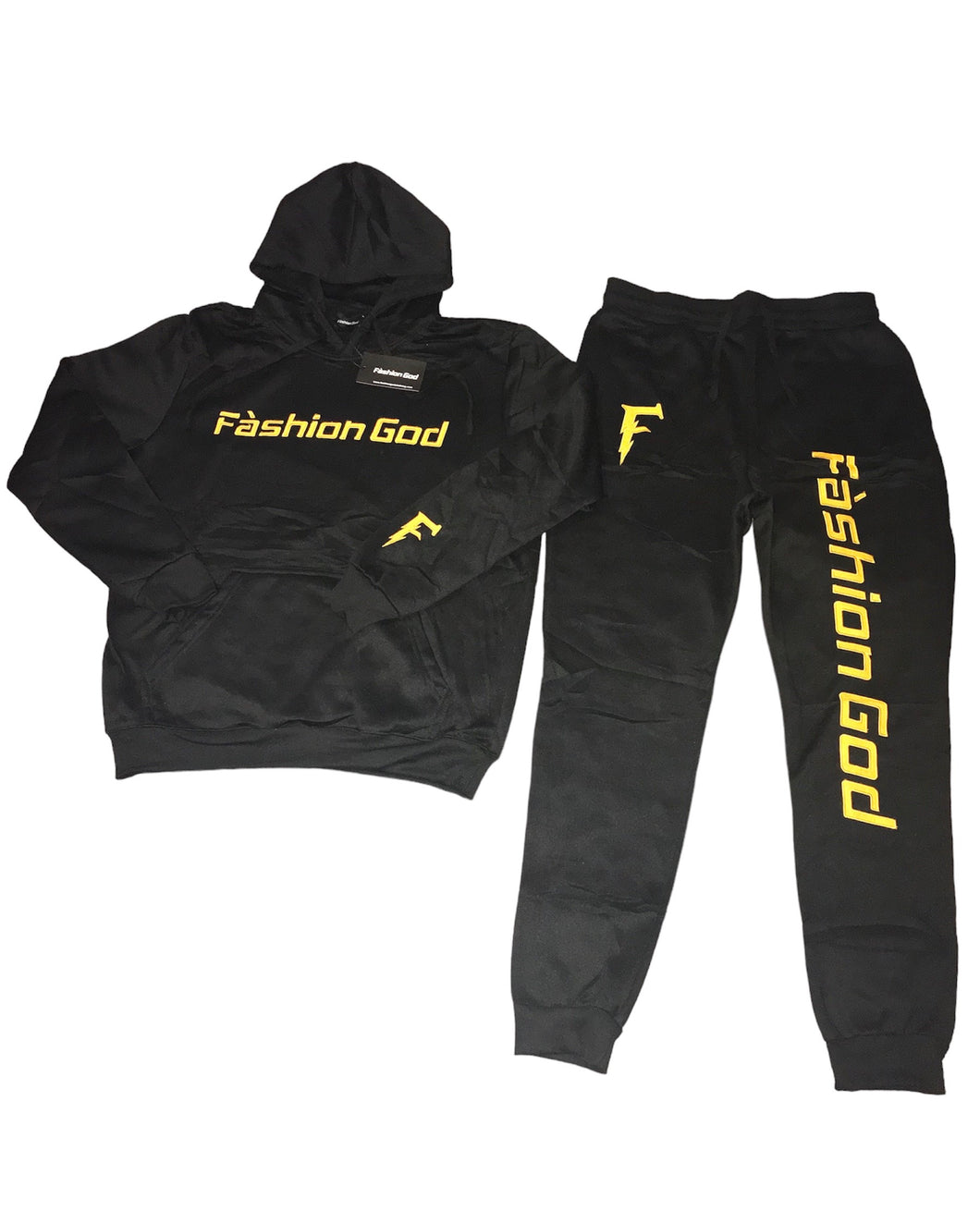 FG Sweatsuit Blk/Mustard Yellow