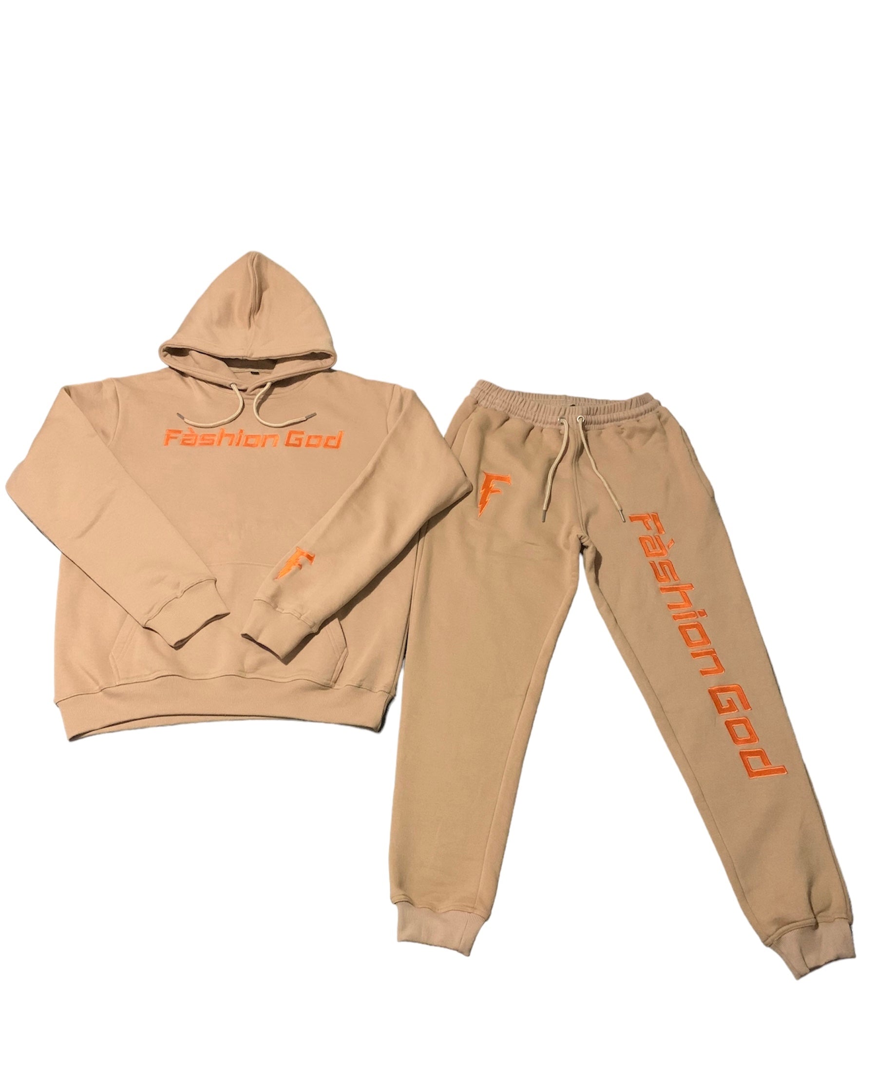 FG Sweatsuit Tan/Orange FashionGod
